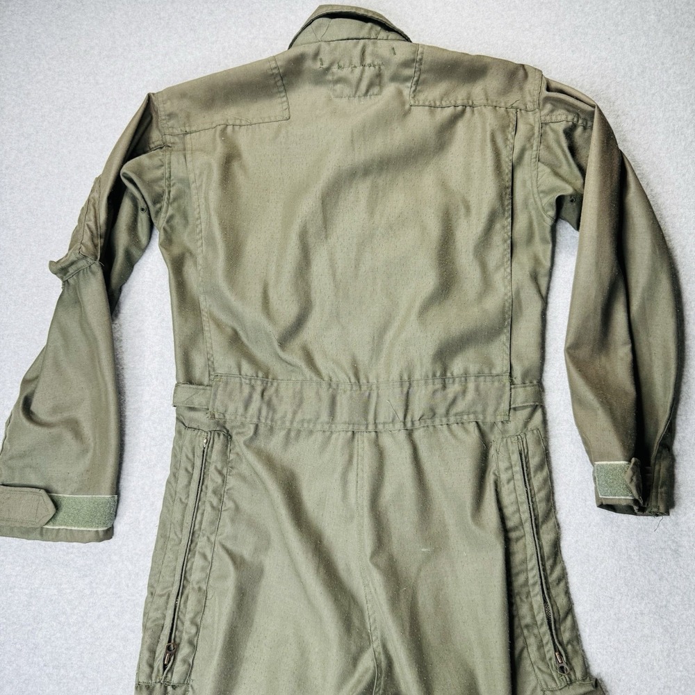 Vintage US Military Flyers Coveralls Mens 38R CWU-27/P Flight Suit 70s Olive - Picture 12 of 16